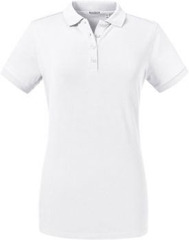 Russell | Dámské elastické piqué polo white L