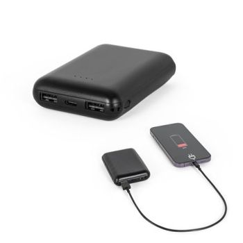 LEAKEY 8. Power banka 8 000 mAh, recyklovaného ABS (100 % rABS) Čierna