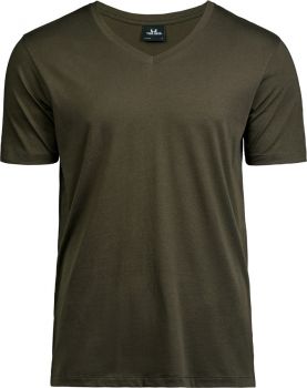 Tee Jays | Pánské luxusní tričko s výstřihem do V dark olive XL