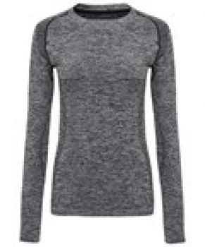 WOMEN'S SEAMLESS '3D FIT' MULTI-SPORT PERFORMANCE LONG SLEEVE TOP Charcoal L