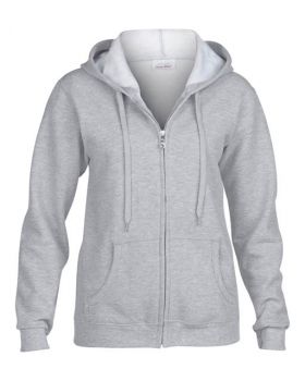 HEAVY BLEND™ LADIES' FULL ZIP HOODED SWEATSHIRT Sport Grey XL