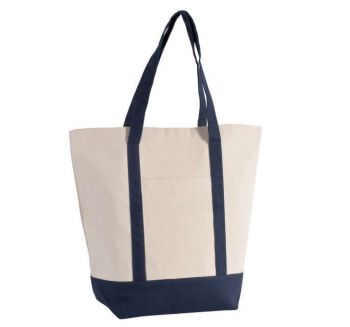 SAILOR STYLE TOTE BAG Natural/Navy U