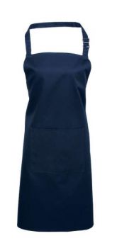 'DELUXE' BIB APRON WITH POCKET Navy U