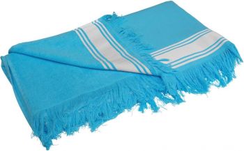 FOUTA TOWEL Turquoise/White U