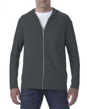 ADULT TRI-BLEND FULL-ZIP HOODED JACKET Heather Dark Grey M