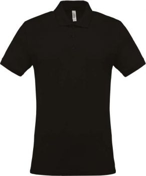 MEN'S SHORT-SLEEVED PIQUÉ POLO SHIRT Black L