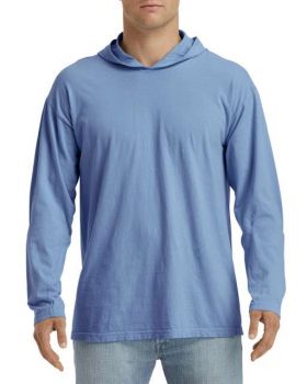 ADULT HEAVYWEIGHT LONG SLEEVE HOODED TEE Flo Blue 2XL