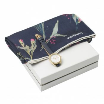 Set Iris Navy (watch & silk scarf)