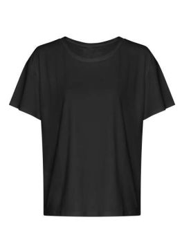 WOMEN'S OPEN BACK T Jet Black L