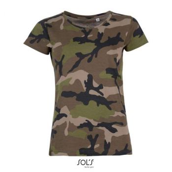 SOL'S CAMO WOMEN - ROUND COLLAR T-SHIRT Camo L