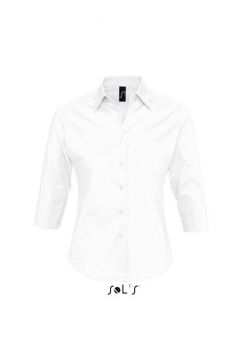 SOL'S EFFECT - 3/4 SLEEVE STRETCH WOMEN'S SHIRT White M