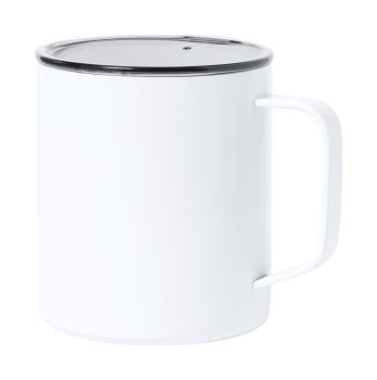 Hanna copper insulated thermo mug white