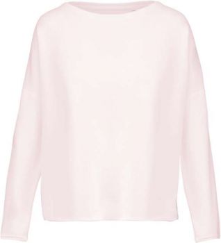 LADIES' OVERSIZED SWEATSHIRT Pale Pink S/M