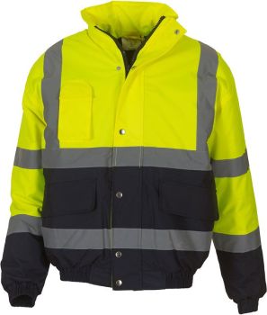 Yoko | Hi-Vis Bomber Bunda hi vis yellow/navy 3XL