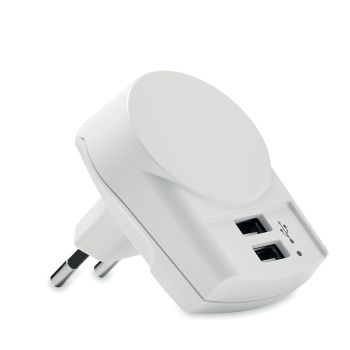 EURO USB CHARGER 2XA Skross nabíječka Euro USB(2xA) white