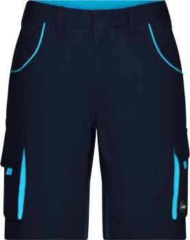 James & Nicholson | Pracovní bermudy - Color navy/turquoise (54)