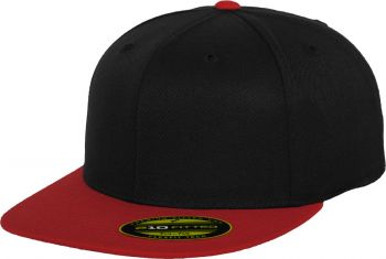 Flexfit | 6 panelová kšiltovka Premium 210 Fitted black/red L/XL