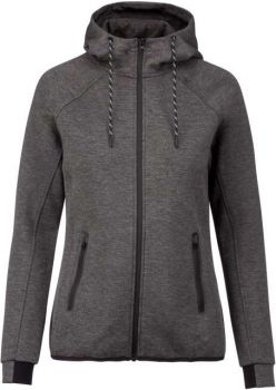 LADIES’ HOODED SWEATSHIRT Deep Grey Heather M