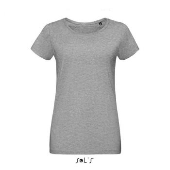 SOL'S MARTIN WOMEN - ROUND-NECK FITTED JERSEY T-SHIRT Grey Melange XL