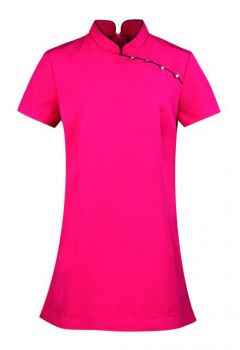 ‘MIKA’ BEAUTY AND SPA TUNIC Hot Pink/Black S