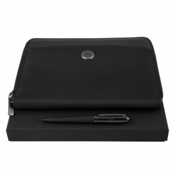 Set Contour Black (ballpoint pen & conference folder A5)