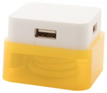 Dix USB hub žltá , white