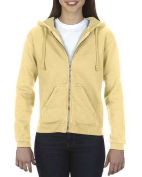 LADIES' FULL ZIP HOODED SWEATSHIRT Butter 2XL