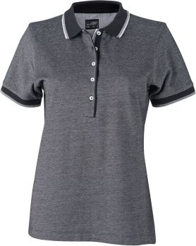 James & Nicholson | Dámské piqué polo 2-barevné black/white M