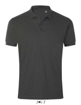 SOL'S BRANDY MEN - POLKA-DOT POLO SHIRT Dark Grey/White XL