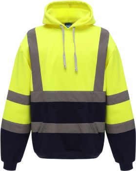 Yoko | Hi-Vis mikina s kapucí hi vis yellow/navy L