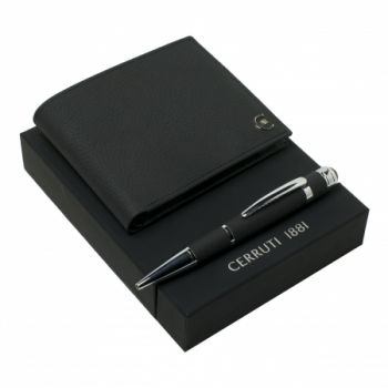 Set CERRUTI 1881 Black (ballpoint pen & money wallet)