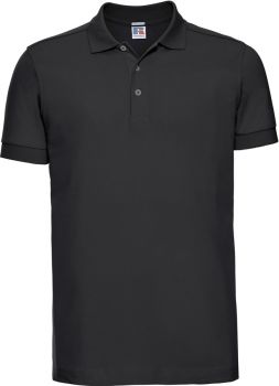 Russell | Pánské elastické piqué polo black L