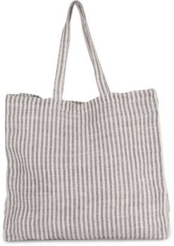 JUCO STRIPED SHOPPER BAG Steel Grey/Natural U