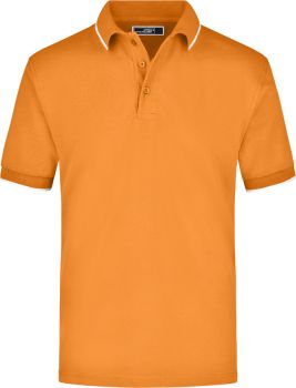 James & Nicholson | Piqué polo s kontrastními pruhy orange/white M