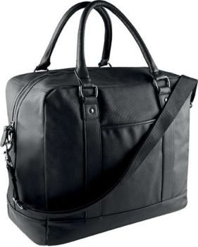 COATED COTTON TRAVEL BAG Black U