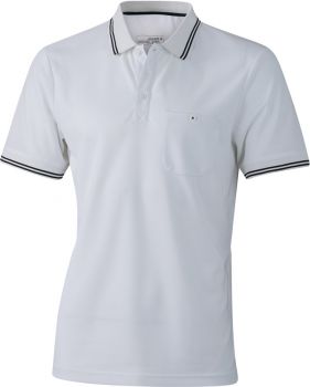 James & Nicholson | Pánské funkční polo white/black XL