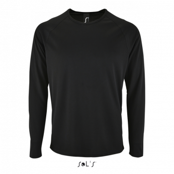 SOL'S SPORTY LSL MEN - LONG-SLEEVE SPORTS T-SHIRT Black L