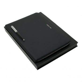 Set CERRUTI 1881 Black (fountain pen & conference folder A4)