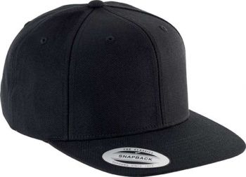 FLAT PEAK CAP - 6 PANELS Black/Black U