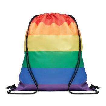 BOW Duhový stahovací batoh z RPET multicolour