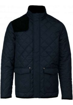 MEN'S QUILTED JACKET Navy/Black L