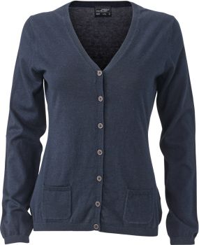 James & Nicholson | Dámský cardigan navy melange XS