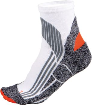 Kariban ProAct | Běžecké sportovní ponožky white/grey/orange 43/46