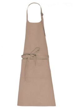 APRON WITH POCKET IN ORGANIC COTTON Wet Sand U