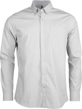 LONG-SLEEVED WASHED COTTON POPLIN SHIRT White 3XL