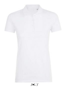 SOL'S PHOENIX WOMEN - COTTON-ELASTANE POLO SHIRT White M