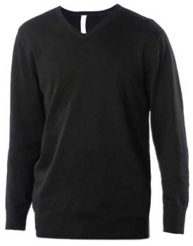 MEN’S V-NECK JUMPER Black L