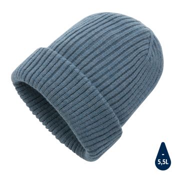 Dvojito pletená beanie čapica Impact z Polylana® AWARE™ modrá