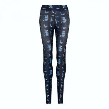 WOMEN'S COOL PRINTED LEGGING Abstract Blue M