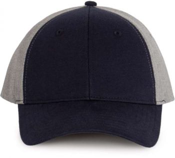 SNAPBACK CAP - 6 PANELS Navy/Grey Melange U